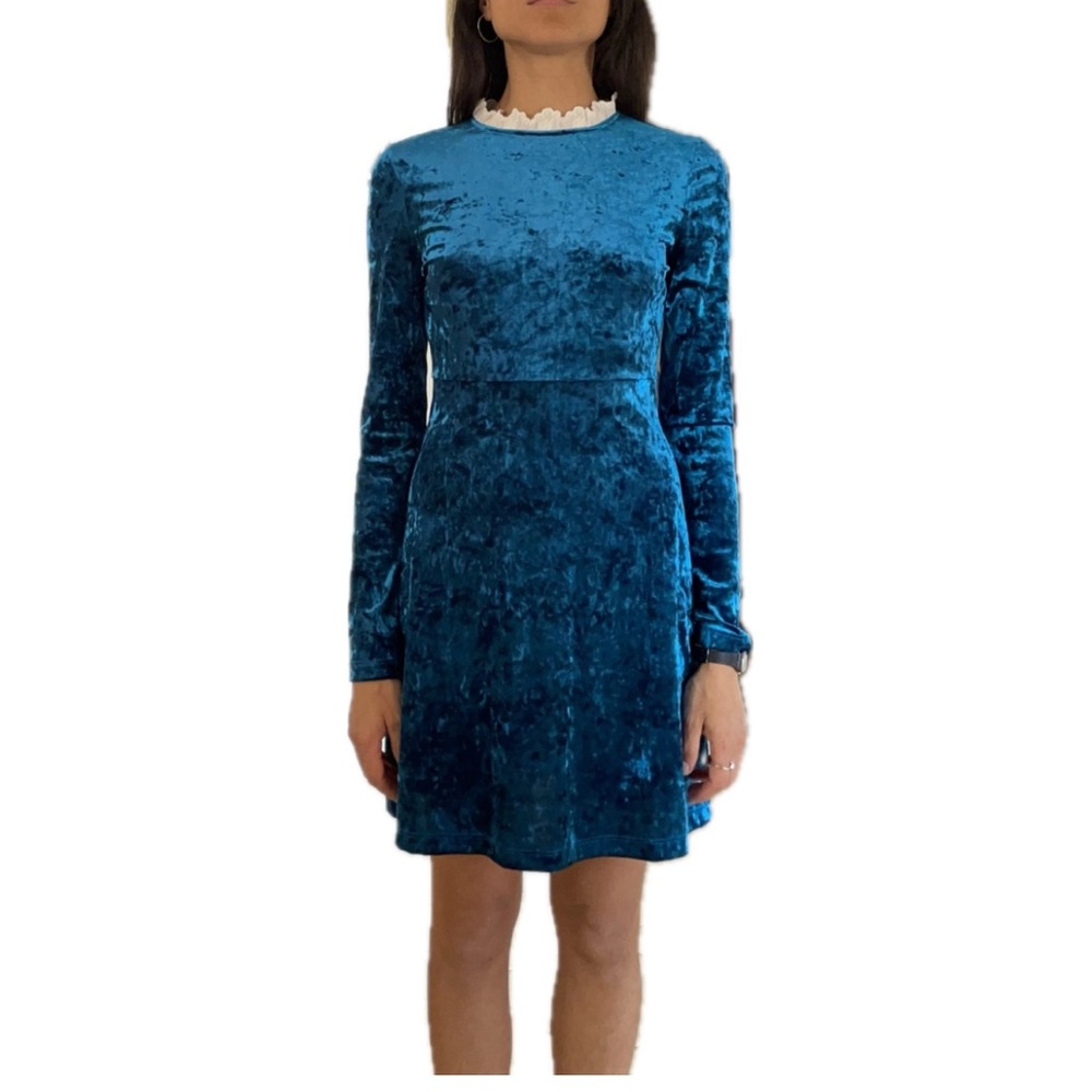 Maje, Blue Velvet mini dress size L